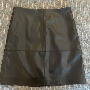 Black Vegan Leather Skirt